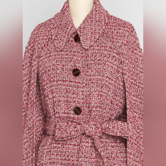 Modcloth pink cape coat - Picture 5 of 6